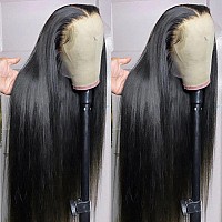 Lace Front Wigs Human Hair Straight Human Hair 13X4 Lace Frontal Wigs For Women With Baby Hair 180 Density Transparent Brazilia