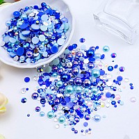 Briskbloom 60G Mix Pearls And Rhinestones 3620Pcs 2Mm10Mm Flatback Rhinestones And Half Pearls For Crafts Nails Face Art Tumbl