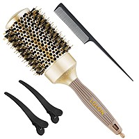 Round Brush For Blow Drying Round Hair Brush With Boar Bristles Nano Thermal Ceramic Ionic Tech Hair Brush Large Round Bar