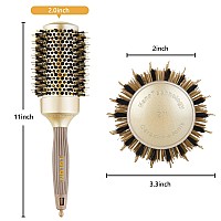 Round Brush For Blow Drying Round Hair Brush With Boar Bristles Nano Thermal Ceramic Ionic Tech Hair Brush Large Round Bar