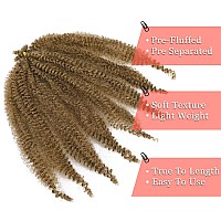 Marley Hair 10 Inch 7 Packs Honey Blonde Marley Twist Braiding Hair For Soft Faux Locs Crochet Hair Pre Separated Springy Afro T