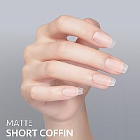 Gaoy Short Coffin Nail Tips 510 Pcs Matte Soft Gel X Nails Tips 15 Sizes Nofiling Full Cover Acrylic False Nail Tips For Soak