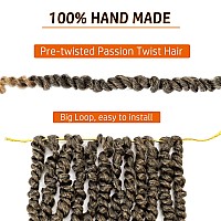 Passion Twist Crochet Hair 10 Inch Pretwisted Passion Twist Crochet Braids For Women Kids Prelooped Short Curly Crochet Hair B