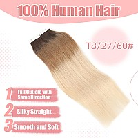 Vlasy Tape In Hair Extensions Human Hair 20Pcs Hair Extensions 20 Inch Tape Ins Straight Seamless Natural Invisible Tape In Exte