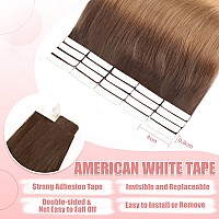 Vlasy Tape In Hair Extensions Human Hair 20Pcs Hair Extensions 20 Inch Tape Ins Straight Seamless Natural Invisible Tape In Exte