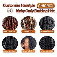 Springy Afro Twist Hair 16 Inch Cuban Twist Hair 30# Marley Twist Braiding Hair Soft Afro Twist Hair Synthetic Kinky Curly Brown Braiding hair Extensions for Distressed Faux Locs (16 inch (Pack of 3), 30#)