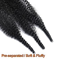 Springy Afro Twist Hair 24 Inch Cuban Twist Hair 8 Packs Black Marley Twist Braiding Hair Pre-separated Spring Twist Hair Wrapping Hair for Soft Locs Cuban Twist Crochet Hair for Black Women (24 inch (Pack of 8), 1B)