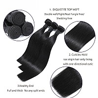 Cuckoo 161820Inch 3 Bundles Human Hair 100 Human Hair Bundles Straight Brazilian Human Hair Bundles 100 Unprocessed Virgi