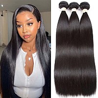 Cuckoo Bundles Human Hair 3 Bundles 141618Inch Hair Extensions Straight Bundles Human Hair 10A Grade 100 Unprocessed Virgi