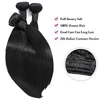 Cuckoo Bundles Human Hair 3 Bundles 141618Inch Hair Extensions Straight Bundles Human Hair 10A Grade 100 Unprocessed Virgi