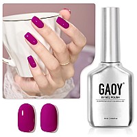 Gaoy Purple Gel Nail Polish 16Ml Soak Off Uv Light Cure Gel Polish For Nail Art Diy Manicure At Home 1607 Plum Purple