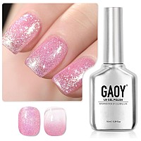 Gaoy Shimmer Gel Nail Polish 16Ml Translucent Jelly Glitter Gel Polish Soak Off Uv Gel For Nail Art Diy At Home 1614 Jelly Pi