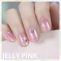 Gaoy Shimmer Gel Nail Polish 16Ml Translucent Jelly Glitter Gel Polish Soak Off Uv Gel For Nail Art Diy At Home 1614 Jelly Pi