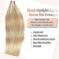 Human Hair Tape In Extensions 20 Inch Golden Blonde To Medium Blonde Tape In Hair Extensions Real Human Hair Tape In Tracks Hair