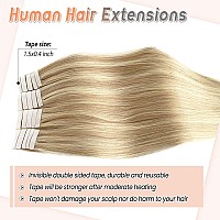 Human Hair Tape In Extensions 20 Inch Golden Blonde To Medium Blonde Tape In Hair Extensions Real Human Hair Tape In Tracks Hair