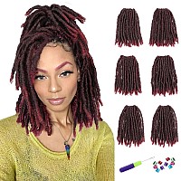 Wignee Crochet Hair 120 Strands Faux Locs 8 Inches Soft Locs Pretwisted Locs 6 Packs Prelooped Crochet Hair For Black Women8