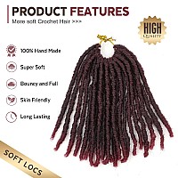 Wignee Crochet Hair 120 Strands Faux Locs 8 Inches Soft Locs Pretwisted Locs 6 Packs Prelooped Crochet Hair For Black Women8