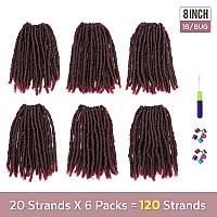 Wignee Crochet Hair 120 Strands Faux Locs 8 Inches Soft Locs Pretwisted Locs 6 Packs Prelooped Crochet Hair For Black Women8