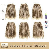 Wignee Crochet Hair 120 Strands Faux Locs 8 Inches Soft Locs Pretwisted Locs 6 Packs Prelooped Crochet Hair For Black Women8