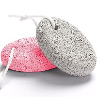 Natural Foot Pumice Stone For Feet Borogo 2Pack Lava Pedicure Tools Hard Skin Callus Remover For Feet And Hands Whitered