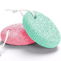 Natural Foot Pumice Stone For Feet Borogo 2Pack Lava Pedicure Tools Hard Skin Callus Remover For Feet And Hands Redblue