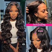 Hot Star 210 Density Hd 13X6 Lace Front Wigs Human Hair Pre Plucked Glueless Body Wave Human Hair Wigs For Black Women Hd Lace