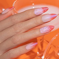 Rarjsm Color Changing Red Orange Gel Nail Polish Single Pearl Shell Gel Polish Fall Winter Mood Temperature Change Colors Pearle