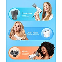 Wavytalk Hair Dryer With Diffuser And Concentrator Professional 1875 Watt Negative Ions Dryer Fast Drying Light And Quiet With C