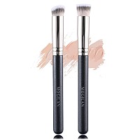 Mogilan Foundation Brushes Set Professional Under Eye Concealer Brushes Flat Top Eye Makeup Brush For Blending Liquid Cream Or F