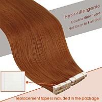 Sunny Hair Tape In Hair Extensions Human Hair Copper Invisible Tape In Human Hair Extensions Colored Tape In Hair Extensions Cop