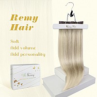 Ve Sunny 22Inch Hair Extensions Clip Ins Blonde Clip In Extensions Real Human Hair Ombre Clip On Hair Extensions Human Hair Ash