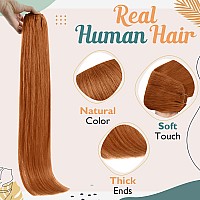 Sunny Copper Clip In Hair Extensions Real Human Hair Copper Extensions Clip In Human Hair Colorful Clip In Copper Human Hair Ext