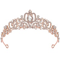 Cieher Rose Gold Tiara Crowns For Women Girls Princess Crown Tiaras For Women Bridal Wedding Prom Quinceanera Birthday Crown Chr