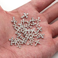 SILPECWEE 30pcs 3 Style Cross Nail Charms 3D Cross Charms for Nails Silver Nail Jewels Nail Art Charms Flat-Back Nail Rhinestone Crystal Diamond Nail Art Decoration Nails Accessories