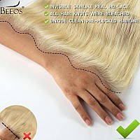 Beeos 13X6 Skinlike Real Hd Lace Frontal Only 613 Honey Blonde 010Mm Ultrathin Invisible Swiss Lace Ear To Ear Virgin Hair Fr