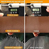 Beeos 13X6 Skinlike Real Hd Lace Frontal Only 613 Honey Blonde 010Mm Ultrathin Invisible Swiss Lace Ear To Ear Virgin Hair Fr