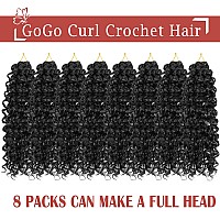 Gogo Curl Crochet Hair 12 Inch 8 Packs Short Curly Crochet Hair For Blcak Women Beach Curl Crochet Hair Deep Wave Crochet Ha