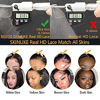 Beeos 13X6 Skinlike Real Hd Lace Frontal Only 613 Blonde 010Mm Ultrathin Swiss Lace Preplucked Natural Hairline Invisible L