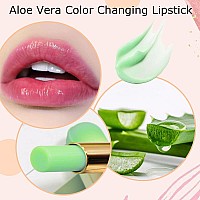 Bingbrush 2 Pcs Aloe Vera Color Changing Lipstick Queenph Mood Long Lasting Labiales Lip Gloss Lip Balm Tinted Magic Lip Stain