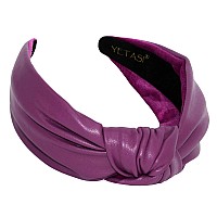 YETASI Orchid Purple Headbands for Women are Uniquely Made of Non Slip Material for Your Comfort. Purple Headband is a Classy Knot Headbands for Women Leather Knotted Headband for Women is Trendy