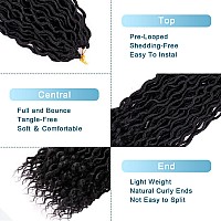 Goddess Locs Crochet Hair 8 Packs 12 Inch Curly Faux Locs Crochet Hair For Black Women Crochet Prelooped Curly Hair Soft Fau