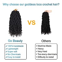 Goddess Locs Crochet Hair 8 Packs 12 Inch Curly Faux Locs Crochet Hair For Black Women Crochet Prelooped Curly Hair Soft Fau