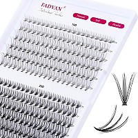 Lash Clusters 280Pcs Individual Lashes 30D 40D 916Mm Mixed C Curl 007 Cluster Lashes Natural Soft Wispy False Eyelashes Diy Ey