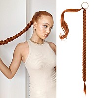 Seikea Long Diy Braided Ponytail Extension With Hair Tie Straight Wrap Around Hair Extensions Ponytail Natural Soft Hairpiece Co