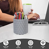 Hsspanfn Makeup Brush Holder Organizer 360 Rotating Multifunctional Pen Holder For Deskmultipurpose Desktop Stationary Organ