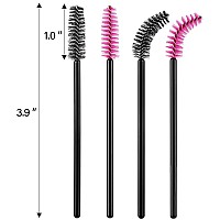 Tbestmax 2 In 1 Mascara Eyeliner Guard Silicone Mascara Lash Shield Applicator Eyelash Comb Pink 2 Pcs