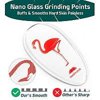 Sunivaca Glass Foot File Callus Remover For Feet Flamingo Gifts For Women Feet Scrubber Dead Skin Remover Professional Pedicu