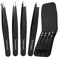 Sukmazz Tweezers for Eyebrows,Eyebrow Tweezers Set for Ingrown Hair Removal Eyelash Extension Eyebrows Plucking Tweezers