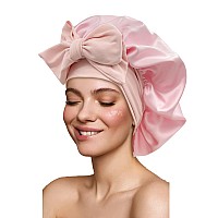 Satin Bonnet Silk Bonnet Hair Bonnet For Sleeping Large Bonnets With Tie Band Hair Wrap With Adjustable Straps Hair Cap Night Sl