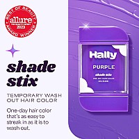 Hally Hair Temporary Hair Color Shade Stix Purple 12 Ml Washable Hair Chalk For Kids Teens Adults One Day Pop Of Color